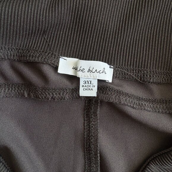 White Birch Black Leggings w/ Side Pockets & Stripe Size 3XL - Picture 7 of 8